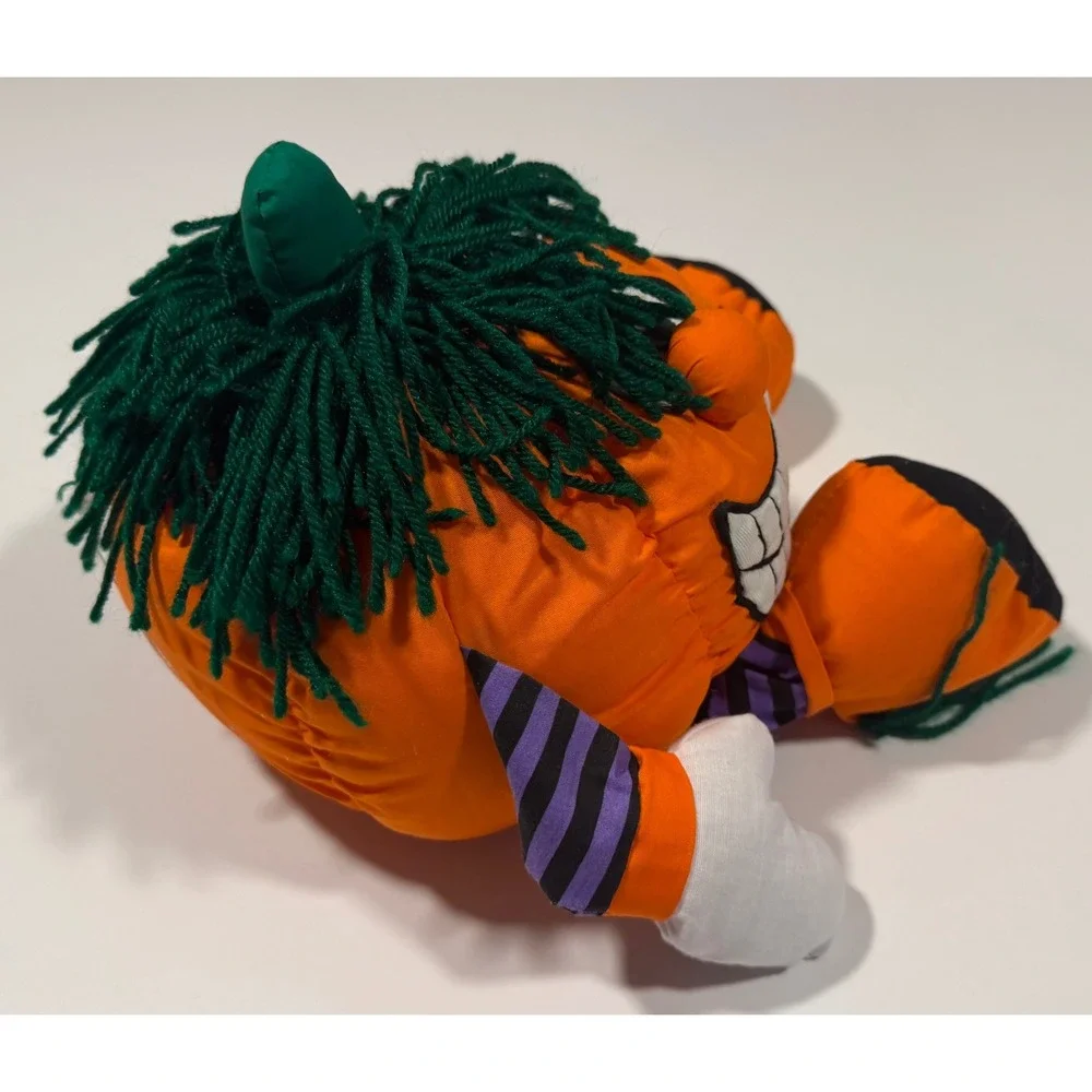 Vintage 1996 Joelson Industries Little Treasures Pumpkin Plush Halloween Decor